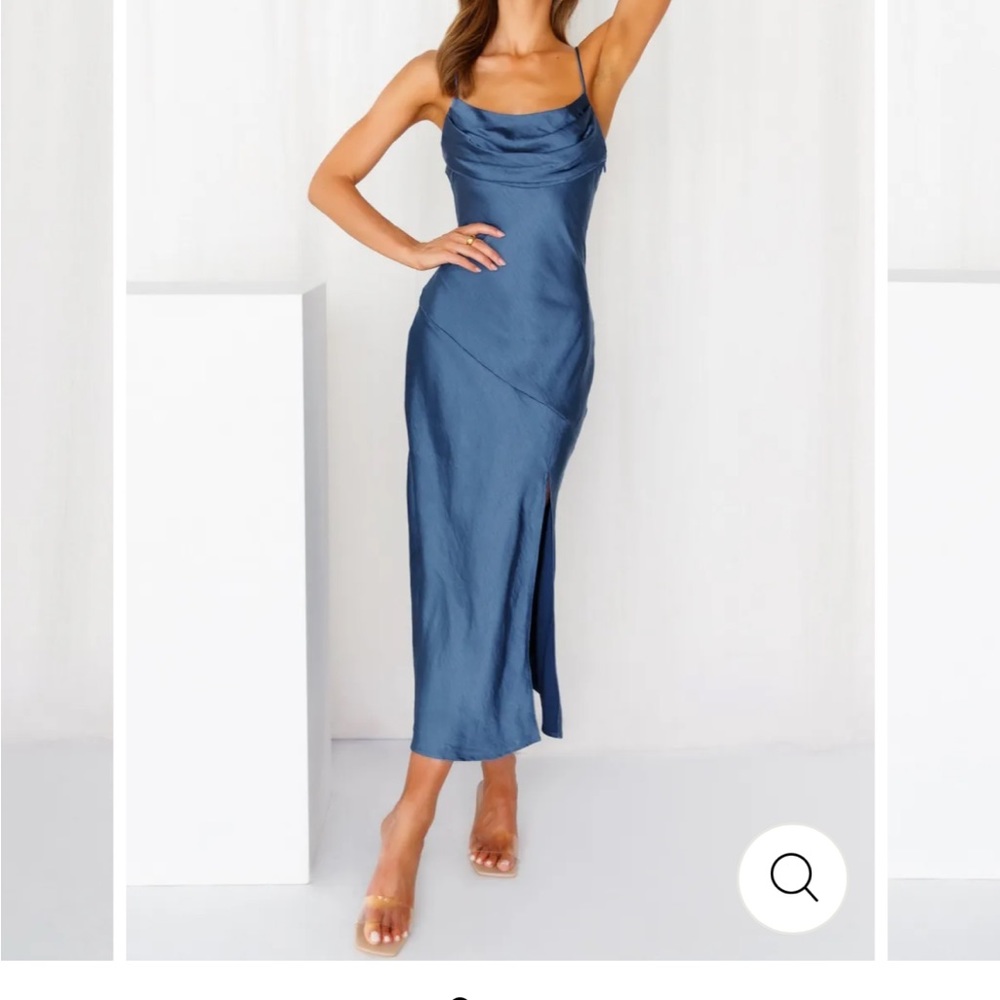Hello Molly Lychee Martini Midi Dress Navy